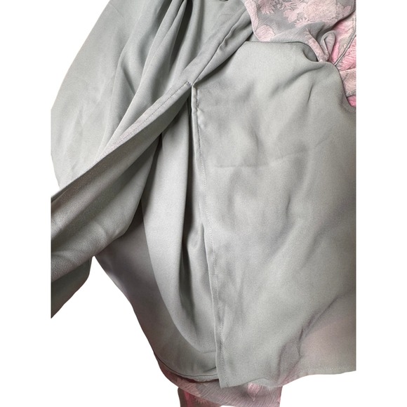 Berkley Jensen Floral Tiered Maxi Dress Sage Green Women's Size Large‎ - Picture 7 of 9